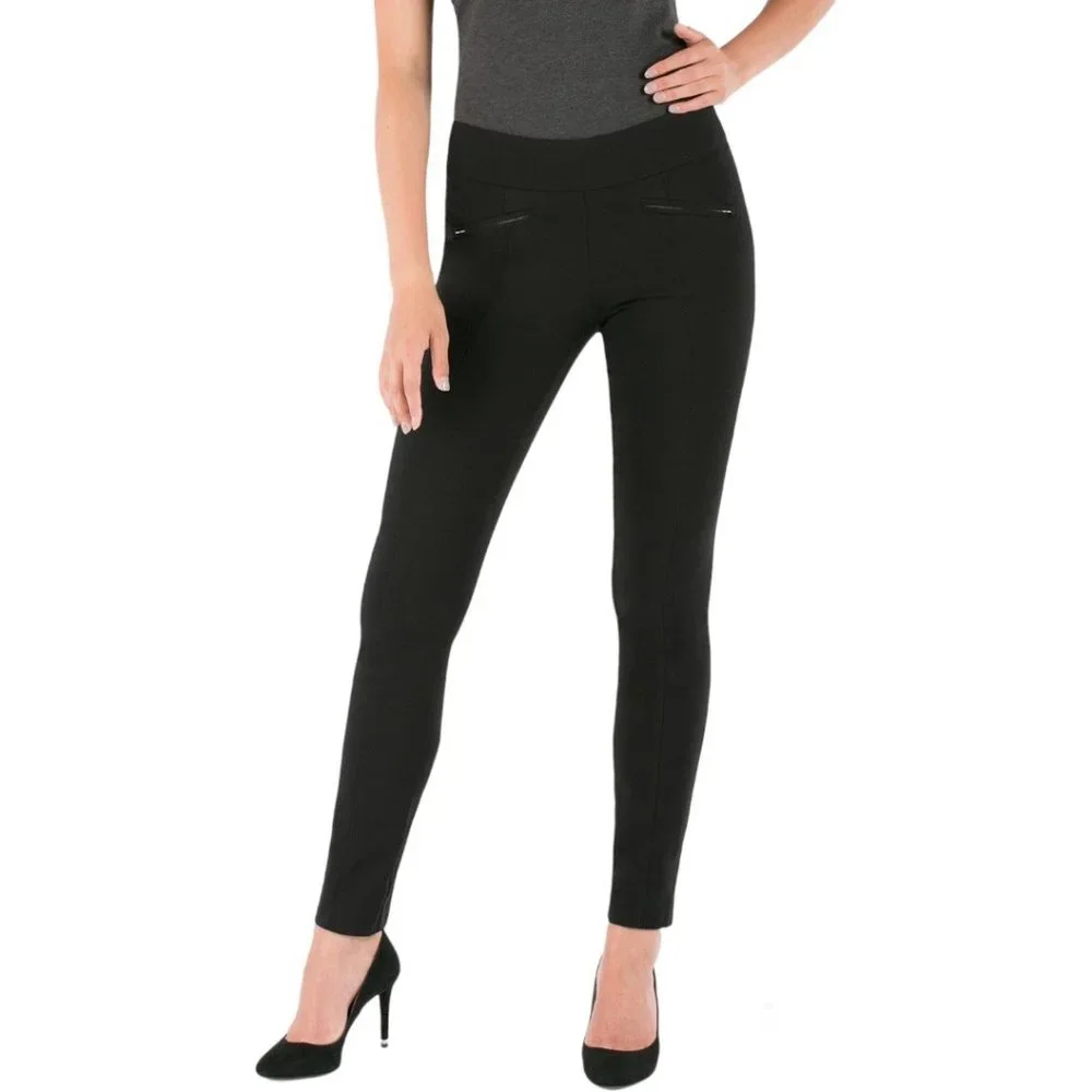 Ricki's Microtwill Slim Leg Black Pants Size 10 - Picture 1 of 11